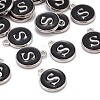 Platinum Plated Alloy Charms X-ENAM-S118-02S-P-4