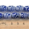 Blue Tibetan Style dZi Beads Strands TDZI-NH0001-C06-01-5