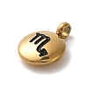 304 Stainless Steel Black Enamel Charms STAS-R009-02G-12-2