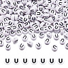 500Pcs Acrylic Horizontal Hole Letter Beads OACR-YS0001-03U-1
