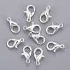 Silver Color Plated Zinc Alloy Lobster Claw Clasps X-E103-S-5