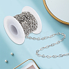 5M Stainless Steel Textured Cable Chains CHS-BM0001-08-7