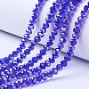 Electroplate Glass Beads Strands EGLA-A044-T1mm-B06-1