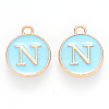 Golden Plated Alloy Enamel Charms LS-ENAM-S118-04N-1