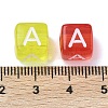 Spray Painted Transparent Acrylic Beads MACR-K365-07A-3
