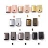 64Pcs 8 Colors Zinc Alloy Cord Ends FIND-WR0007-46-1