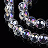 Electroplate Transparent Glass Beads Strands GLAA-T032-T6mm-AB13-2