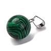 Round Synthetic Malachite Pendants G-Q434-18-2