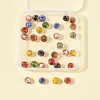 32Pcs 7 Colors Handmade Gold Sand Lampwork Beads LAMP-FS0001-30-7