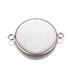 Non-Tarnish 304 Stainless Steel Cabochon Connector Settings STAS-G127-14-22mm-P-2