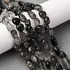 Natural Black Rutilated Quartz Beads Strands G-F439-08-2