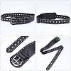 Imitation Leather with Alloy Rivets Chain Belts AJEW-WH20006-449A-6