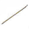 Ion Plating(IP) Two Tone 201 Stainless Steel Byzantine Chain Bracelets BJEW-S057-95B-2