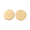 PVD Vacuum Plating 304 Stainless Steel Pendants STAS-G062-09G-2