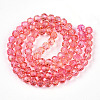 Baking Paint Transparent Glass Beads Strands DGLA-A035-T4mm-A01-3