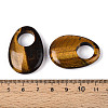 Natural Tiger Eye Large Hole Pendants G-N348-06B-09-3