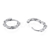 Non-Tarnish 316 Surgical Stainless Steel Chain Shape Hoop Earrings for Men Women EJEW-N052-07-3