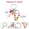 Resin & Acrylic & Faux Suede Tassel Keychain KEYC-YW00125-01-3
