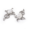 Natural Howlite Teardrop Pendants G-P496-03P-25-3
