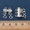 925 Sterling Silver Slide Lock Clasps HJEW-PH02087-3