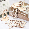 Wood Table Numbers WOOD-WH0112-93-5