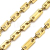 Ion Plating(IP) 304 Stainless Steel Rectangle Link Chains CHS-G039-09G-1