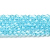 Transparent Electroplate Glass Beads Strands EGLA-A039-T4mm-A20-1