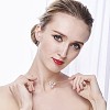TINYSAND 925 Sterling Silver Cubic Zirconia Love Pendant Necklace TS-N353-S-6