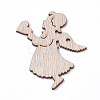 Undyed Wooden Big Pendants WOOD-S040-11-2