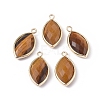 Natural Tiger Eye Pendants G-L514-023C-1