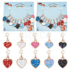 10Pcs 2 Style Heart Stitch Markers HJEW-AB00195-1