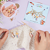 Alloy Enamel Meteor &   Rainbow & Unicorn Pendant Locking Stitch Markers HJEW-AB00050-3