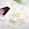 60Pcs Iron Plated Nickle Keychain Rings FIND-SP0003-35G-3