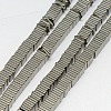 Electroplate Non-magnetic Synthetic Hematite Heishi Beads Strands G-J171A-3x3mm-02-1