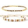 Glass Beaded Stretch Bracelet Sets MD3994-1-1