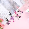 4Pcs Alloy Enamel Mobile Strap DIY-SZ0009-98-3