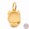 925 Sterling Silver Pendant Cabochon Settings STER-I020-01B-G-4