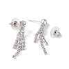 Fashionable Wedding Rhinestone Necklace and Stud Earring Jewelry Sets X-SJEW-R046-10-5
