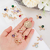 16Pcs 8 Colors Glass Pendants GLAA-GA0001-31-3
