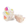 Electroplated Natural Druzy Quartz Crystal Cluster Ornaments LS-RABO-PW0001-179A-2