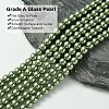 Eco-Friendly Dyed Glass Pearl Bead Strands HY-A008-6mm-RB025-3