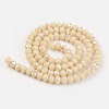 Electroplate Opaque Solid Color Glass Beads Strands EGLA-A034-P3mm-L14-2