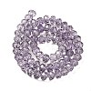 Transparent Baking Paint Glass Beads Strands DGLA-A034-T8mm-D07-2