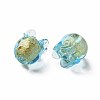 Handmade Gold Foil Lampwork Beads X-FOIL-T004-04B-3