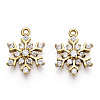 Brass Micro Pave Cubic Zirconia Charms LS-ZIRC-Q014-001C-NF-2