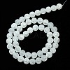 Synthetic Frosted Crackle Quartz Round Beads Strands G-L155-8mm-06-3