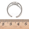 304 Stainless Steel Open Cuff Rings for Women RJEW-A079-04C-P-5
