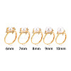 Rhombus Brass Micro Pave Clear Cubic Zirconia Cup Peg Ring Settings KK-T076-10G-4
