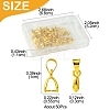 50Pcs Brass Ice Pick Pinch Bails IFIN-FS0001-47A-4