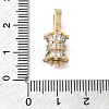 Brass Micro Pave Cubic Zirconia Donut Bails KK-U061-17G-3